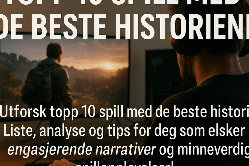 Topp 10 spill med de beste historiene – spillene som gir deg uforglemmelige opplevelser